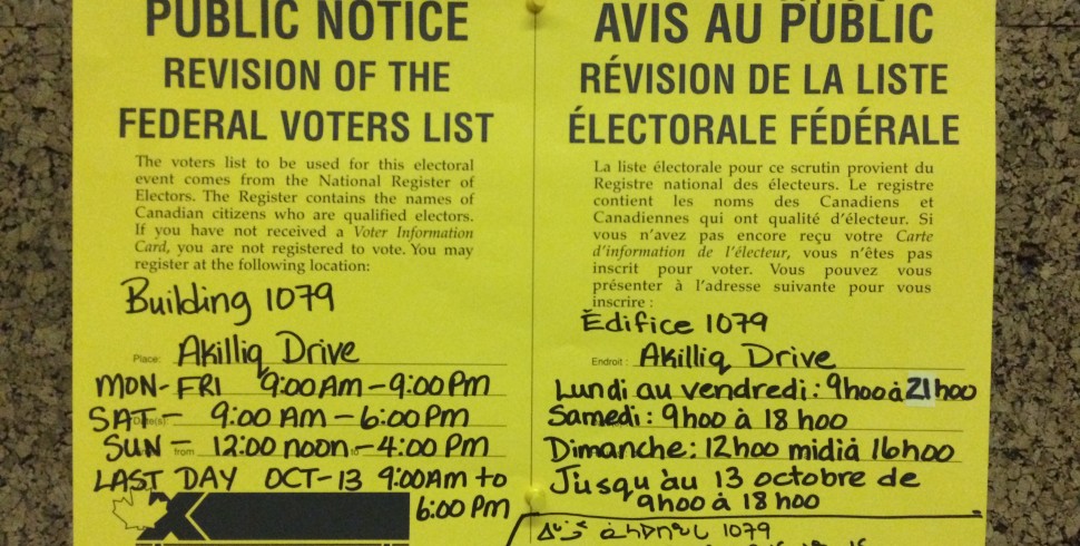 How to Participate in the 2015 Nunavut Federal Election